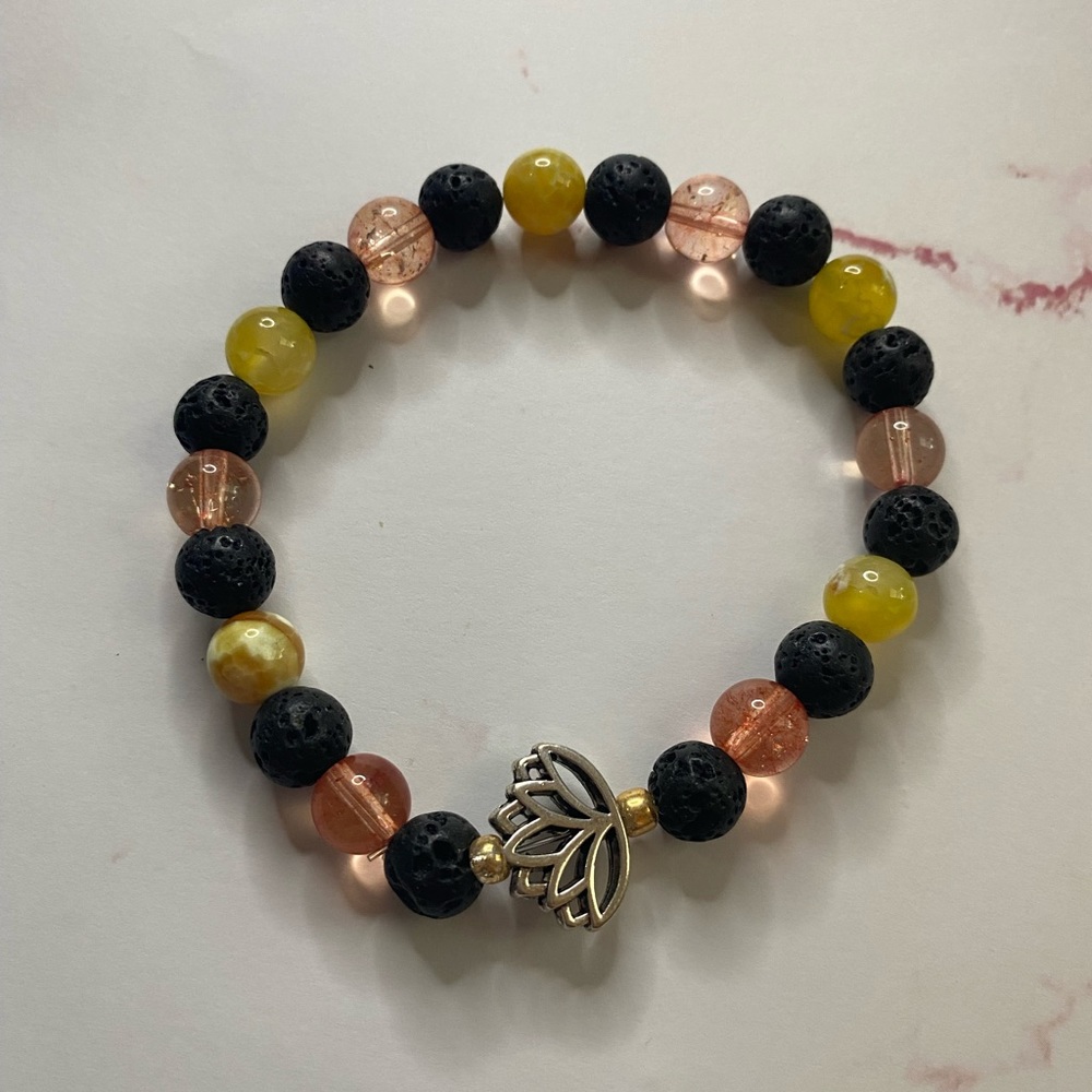 Peach and Yellow with Lotus